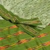 Sanskriti Vintage Green Pochampally Sarees Pure Silk Woven Ikat Sari Soft Fabric