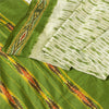 Sanskriti Vintage Green Pochampally Sarees Pure Silk Woven Ikat Sari Soft Fabric