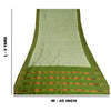Sanskriti Vintage Green Pochampally Sarees Pure Silk Woven Ikat Sari Soft Fabric