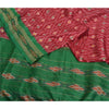 Sanskriti Vintage Red Ikat Woven Sambhalpuri Sarees Pure Silk 5+YD Ethnic Sari