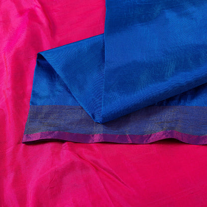 Sanskriti Vintage Blue Woven Ikat Patola Saree Blend Silk Sari Craft Soft Sustainable Fabric