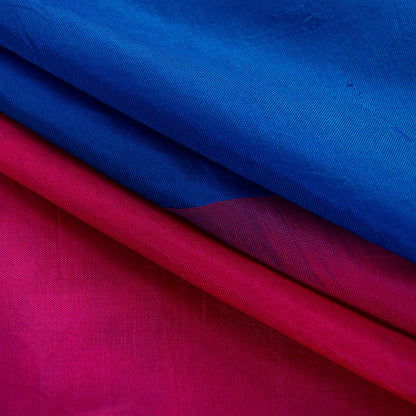 Sanskriti Vintage Blue Woven Ikat Patola Saree Blend Silk Sari Craft Soft Sustainable Fabric