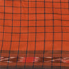 Sanskriti Vintage Rare Saree Ikat Handwoven Blend Cotton Orange Sari 5yd Sustainable Fabric