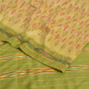 Sanskriti Vintage Cream Pochampally Sarees Pure Silk Ikat Woven Work Ikat Sari