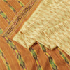 Sanskriti Vintage Ivory HandWoven Ikat Pochampally Sarees Pure Silk HeritageSari