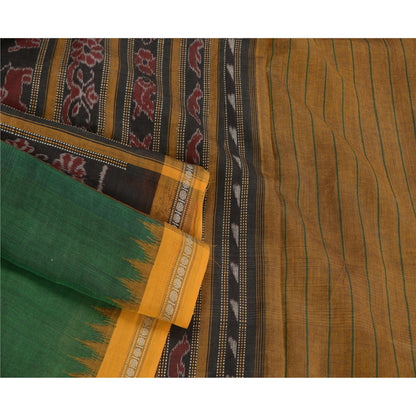Sanskriti Vintage Saree Rare Odisha Animal HandWoven Ikat Pure CottonSari Fabric