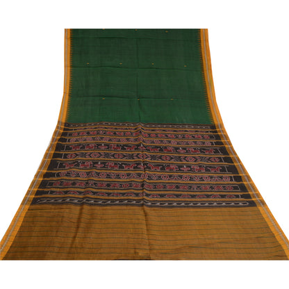 Sanskriti Vintage Saree Rare Odisha Animal HandWoven Ikat Pure CottonSari Fabric