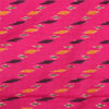 Sanskriti Vintage Saree Pink/Blue Pochampally Handmade Ikat PureSilk Sari Fabric