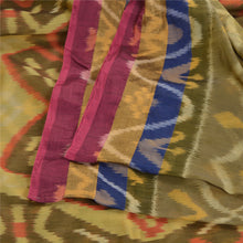 Load image into Gallery viewer, Sanskriti Vintage Saree Green Sambhalpuri HandWoven Ikat Pure Silk Sari Fabric
