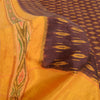 Sanskriti Vintage Saree Unique Pochampally Hand Woven Ikat Pure Silk Sari Sustainable Fabric