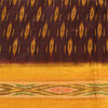 Sanskriti Vintage Saree Unique Pochampally Hand Woven Ikat Pure Silk Sari Sustainable Fabric
