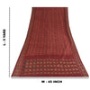 Sanskriti Vintage Saree Red Sambhalpuri Hand Woven Ikat Pure Silk Sari Fabric