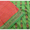 Sanskriti Vintage Saree Pochampally Hand Woven Ikat Pure Silk Sari 5yd Sustainable Fabric