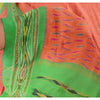 Sanskriti Vintage Saree Pochampally Hand Woven Ikat Pure Silk Sari 5yd Sustainable Fabric