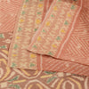 Sanskriti Vintage Saree Brown Sambhalpuri HandWoven Ikat Cotton Silk Sari Sustainable Fabric