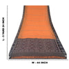 Sanskriti Vintage Saree Orange Odisha Hand Woven Ikat Pure Cotton Sari Sustainable Fabric