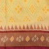 Sanskriti Vintage Saree Rare Odisha Hand Woven Ikat Cotton Silk Sari 5yd Sustainable Fabric