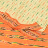 Sanskriti Vintage Sarees Cream Pochampally Hand Woven Ikat Pure Silk Sari Sustainable Fabric