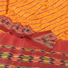 Sanskriti Vintage Sarees Pochampally Hand Woven Ikat 100% Pure Silk Sari Fabric