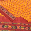 Sanskriti Vintage Sarees Pochampally Hand Woven Ikat 100% Pure Silk Sari Fabric