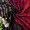 Sanskriti Vintage Red Pure Cotton Saree Ikat Hand Woven Pochampally 4.5+Yd Sari