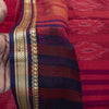 Sanskriti Vintage Red Pure Cotton Saree Ikat Hand Woven Pochampally 4.5+Yd Sari