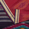 Sanskriti Vintage Red Pure Cotton Saree Ikat Hand Woven Pochampally 4.5+Yd Sari