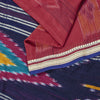 Sanskriti Vintage Red Pure Cotton Saree Ikat Hand Woven Pochampally 4.5+Yd Sari