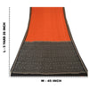 Sanskriti Vintage Orange Odisha Sarees Hand Woven Ikat Blend Cotton Sari Fabric