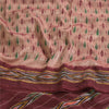 Sanskriti Vintage Sarees Ikat Handwoven Pochampally Pure Silk Sari 5+yd Sustainable Fabric