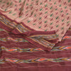 Sanskriti Vintage Sarees Ikat Handwoven Pochampally Pure Silk Sari 5+yd Sustainable Fabric