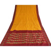 Sanskriti Vintage Sarees Ikat Handwoven Pochampally Pure Silk Sari 5+yd Fabric