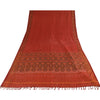 Sanskriti Vintage Sarees Red Sambhalpuri Ikat Handwoven Pure Silk Sari Fabric