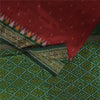 Sanskriti Vintage Sarees Red Ikat Handwoven Sambhalpuri Pure Silk Sari Sustainable Fabric