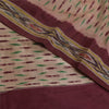Sanskriti Vintage Sarees Pink Ikat Handwoven Pochampally Pure Silk Sari Fabric