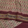 Sanskriti Vintage Sarees Pink Ikat Handwoven Pochampally Pure Silk Sari Fabric