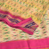 Sanskriti Vintage Sarees Pochampally Ikat Handwoven Pure Silk Sari 5+yd Sustainable Fabric