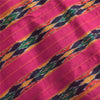 Sanskriti Vintage Sarees Pochampally Ikat Handwoven Pure Silk Sari 5+yd Sustainable Fabric