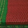 Sanskriti Vintage Sarees Red Ikat Handwoven Pochampally Pure Silk Sari Sustainable Fabric