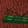Sanskriti Vintage Sarees Red Ikat Handwoven Pochampally Pure Silk Sari Sustainable Fabric