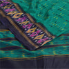 Sanskriti Vintage Sarees Ikat Handwoven Pochampally Pure Silk Sari 5+yd Sustainable Fabric