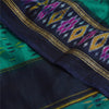 Sanskriti Vintage Sarees Ikat Handwoven Pochampally Pure Silk Sari 5+yd Sustainable Fabric