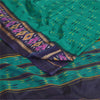 Sanskriti Vintage Sarees Ikat Handwoven Pochampally Pure Silk Sari 5+yd Sustainable Fabric