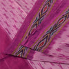 Sanskriti Vintage Sarees Pink Ikat Handwoven Pochampally Pure Silk Sari Fabric