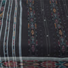 Sanskriti Vintage Sarees Black Ikat Handwoven Odisha Pure CottonSari 5+yd Fabric