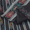Sanskriti Vintage Sarees Black Ikat Handwoven Odisha Pure CottonSari 5+yd Fabric