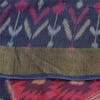 Sanskriti Vintage Sarees Red Ikat Handwoven Sambhalpuri Pure Silk Sari Fabric