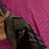 Sanskriti Vintage Sarees Pink Ikat Handwoven Pure Silk Pochampally Sari Fabric