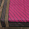 Sanskriti Vintage Sarees Pink Ikat Handwoven Pure Silk Pochampally Sari Fabric