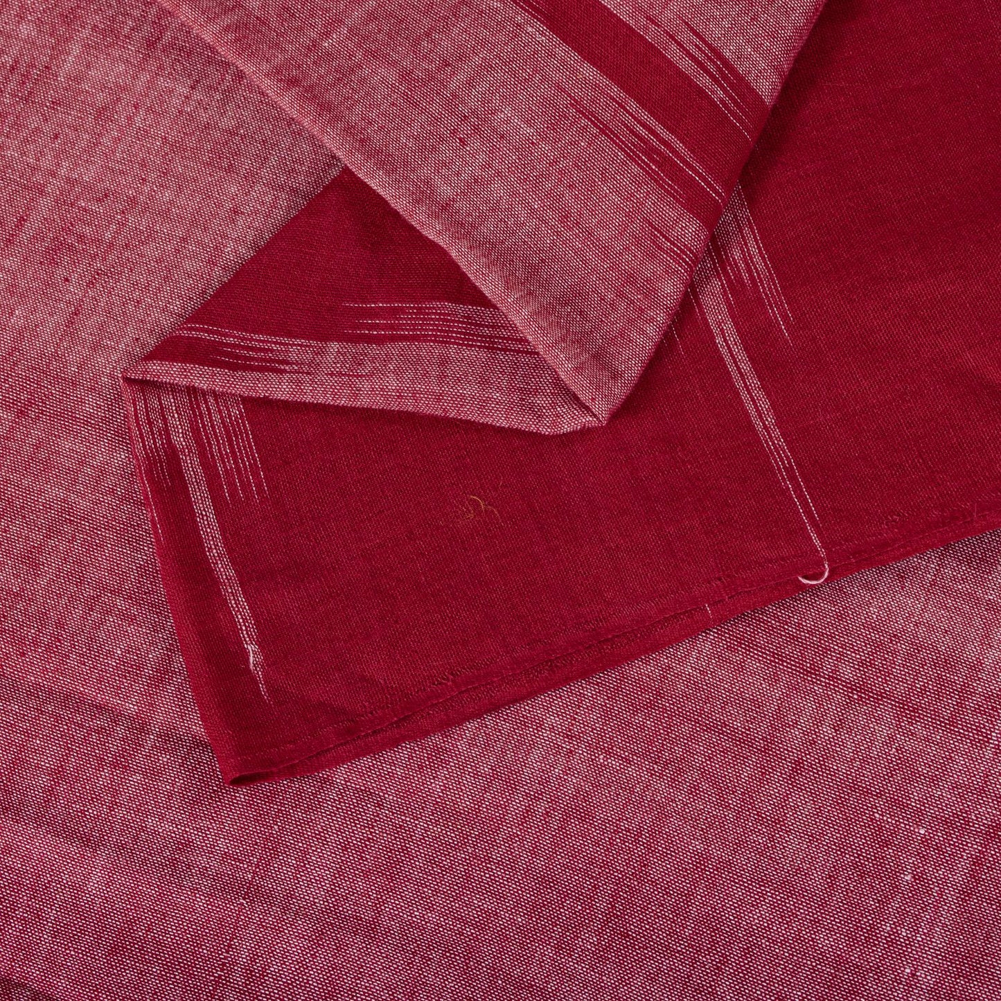 Sanskriti Vintage Red-Pink 100%Pure Cotton Saree Ikat Handwoven Sambhalpuri Sari